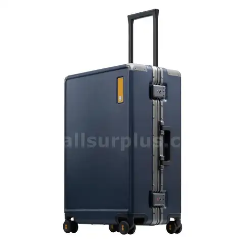 LEVEL8 Zipperless Checked Luggage with Aluminum Frame