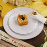 WELLIEFE 700 PCS Gold Plastic Dinnerware Set for 100