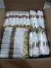 WELLIEFE 700 PCS Gold Plastic Dinnerware Set for 100