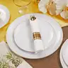 WELLIEFE 700 PCS Gold Plastic Dinnerware Set for 100