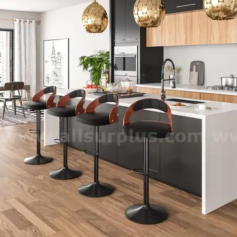 VECELO Bar Stool Set of 4 Kitchen Island Stools