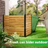 3 Panels No Dig Wooden Privacy Fence Screen, 42&#x22; H X 40&#x22; W Outdoor Air Conditioner Fences