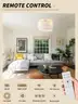 SYDACG Ceiling Fan with Lights Low Profile 20&#x22; Flush Mount