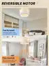 SYDACG Ceiling Fan with Lights Low Profile 20&#x22; Flush Mount
