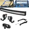 32&#x22; Front Windshield LED Curved Light Bar, Mount Bracket