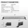 32&#x22; Front Windshield LED Curved Light Bar, Mount Bracket