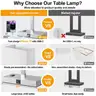 21&#x22; Set of 2 Touch Control Table Lamps with 2 USB AC