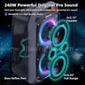 Foxdawn Portable Bluetooth Speaker 240W Peak Powerful Loud