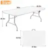 SKOK 8&#x27; Folding Plastic Picnic Table