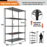 Land Guard 5 Tier Black Storage Racks and Shelving - 48&#x22; L