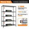 Land Guard 5 Tier Black Storage Racks and Shelving - 48&#x22; L