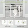 Baby Gates with Cat Door - Auto Close 29.5&#x22;-48.4&#x22;