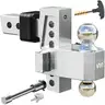 VNN Adjustable Trailer Hitch with 6-Inch Drop Dual-Ball