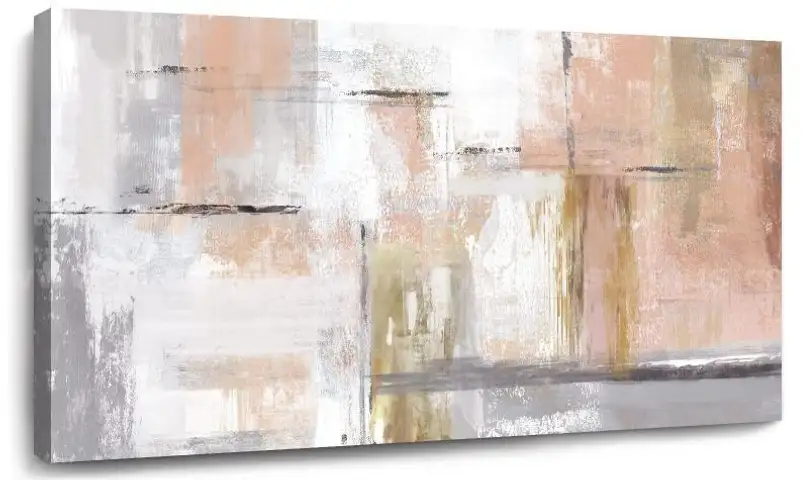 SOUGUAN Canvas Art Gold Wall Decor for Girl Pink Pictures