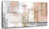 SOUGUAN Canvas Art Gold Wall Decor for Girl Pink Pictures