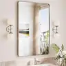 TokeShimi 24&#x22;x36&#x22; Brushed Nickel Framed Bathroom Mirror
