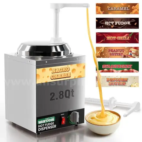 WantJoin Nacho Cheese Dispenser with Pump2.8Qt Nacho