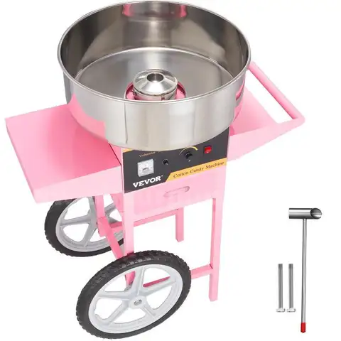 VEVOR Electric Cotton Candy Machine Cart 1000W Commercial