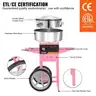 VEVOR Electric Cotton Candy Machine Cart 1000W Commercial