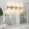 Modern Brushed Nickel 8-Lights Bathroom Vanity Light