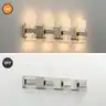 Modern Brushed Nickel 8-Lights Bathroom Vanity Light