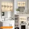 Modern Brushed Nickel 8-Lights Bathroom Vanity Light