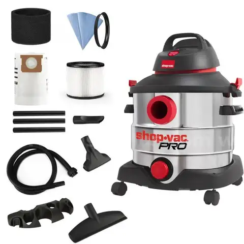 Shop-Vac 8 Gallon 6.0 Peak HP Wet/Dry Vacuum, Stainless