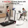 RHYTHM FUN Treadmill with Incline, Walking Pad with Handle