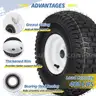 GICOOL 16x6.50-8 Tubeless Tire and Wheel 1&#x22; Bearing 4&#x22;