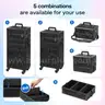 Somduy Rolling Makeup Case with Drawer Makeup Train Case