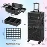 Somduy Rolling Makeup Case with Drawer Makeup Train Case