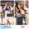 Somduy Rolling Makeup Case with Drawer Makeup Train Case