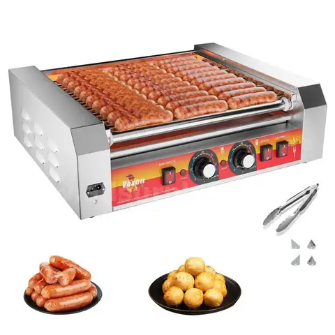 1670W Commercial Hot Dog Roller, 11 Rollers Holds 30 Hotdogs