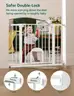 Babelio Baby Gate with Adjustable Cat Door29-43&#x22; Auto