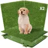 Dog Grass Pad with Tray Reusable Training Pad with 2-Pack