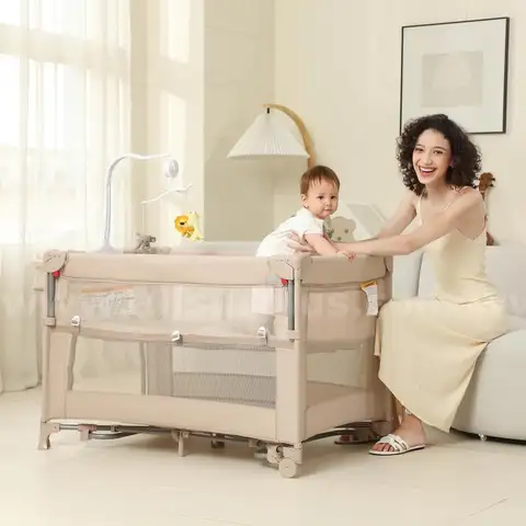 5 in 1 Pack and Play Baby Bassinet Bedside Sleeper Baby