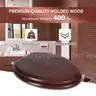 Angel Shield Durable Wood Veneer Natural Toilet Seat Metal