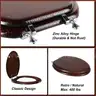 Angel Shield Durable Wood Veneer Natural Toilet Seat Metal