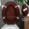 Angel Shield Durable Wood Veneer Natural Toilet Seat Metal
