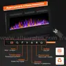 BETELNUT 40&#x22; Electric Fireplace Wall Mounted and Recessed