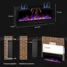 BETELNUT 40&#x22; Electric Fireplace Wall Mounted and Recessed