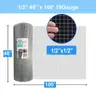LAN JIA 1/2 Galvanized Hardware Cloth 48&#x22; x 100&#x27; 19 Gauge