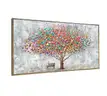 DZL Art WKH71175 Tree Wood framed Wall Art Canvas Prints