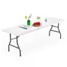 DUMOS 8ft Plastic Folding Table Indoor Outdoor Portable