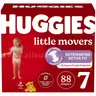 Huggies Little Movers Baby Diapers, Size 7 - 88 Count
