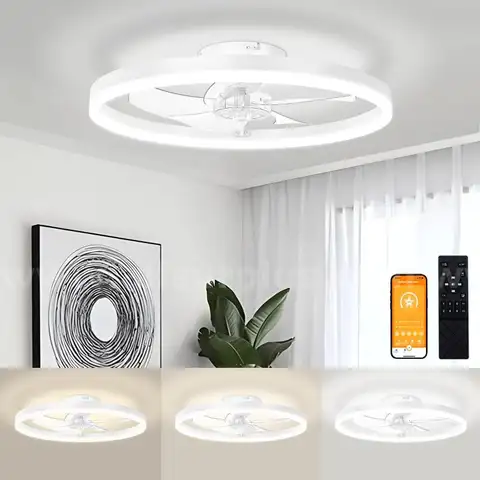 VOLISUN Low Profile Ceiling Fans with Light