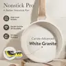 CAROTE Pots and Pans Set Nonstick White Granite Induction