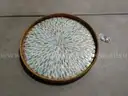 i-lan 18&#x22; Round Decorative Rattan Serving Platter