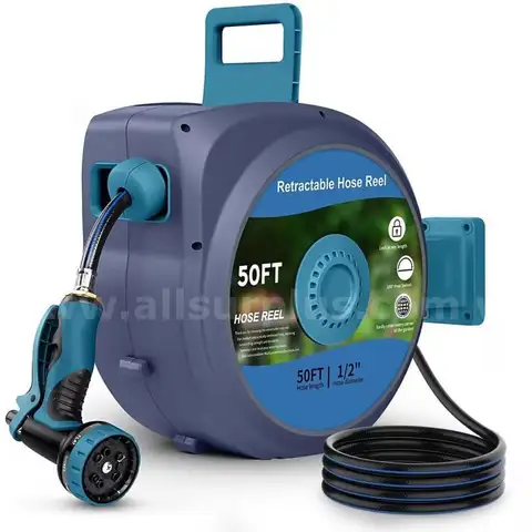 Tuzoc Retractable Garden Hose Heavy Duty Wall-Mounted Hose