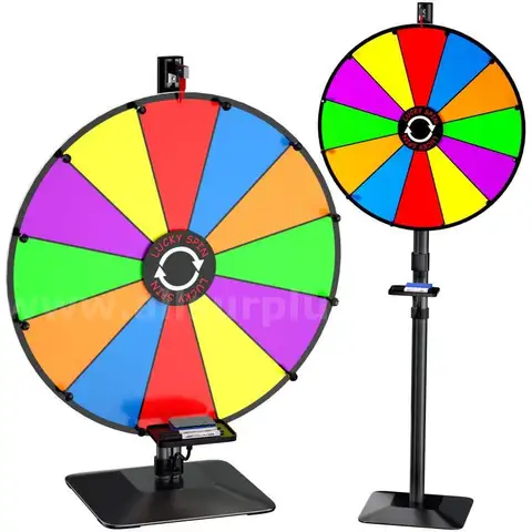 24 Inch Prize Wheel 12 Slots Color Spinning Prize Wheel